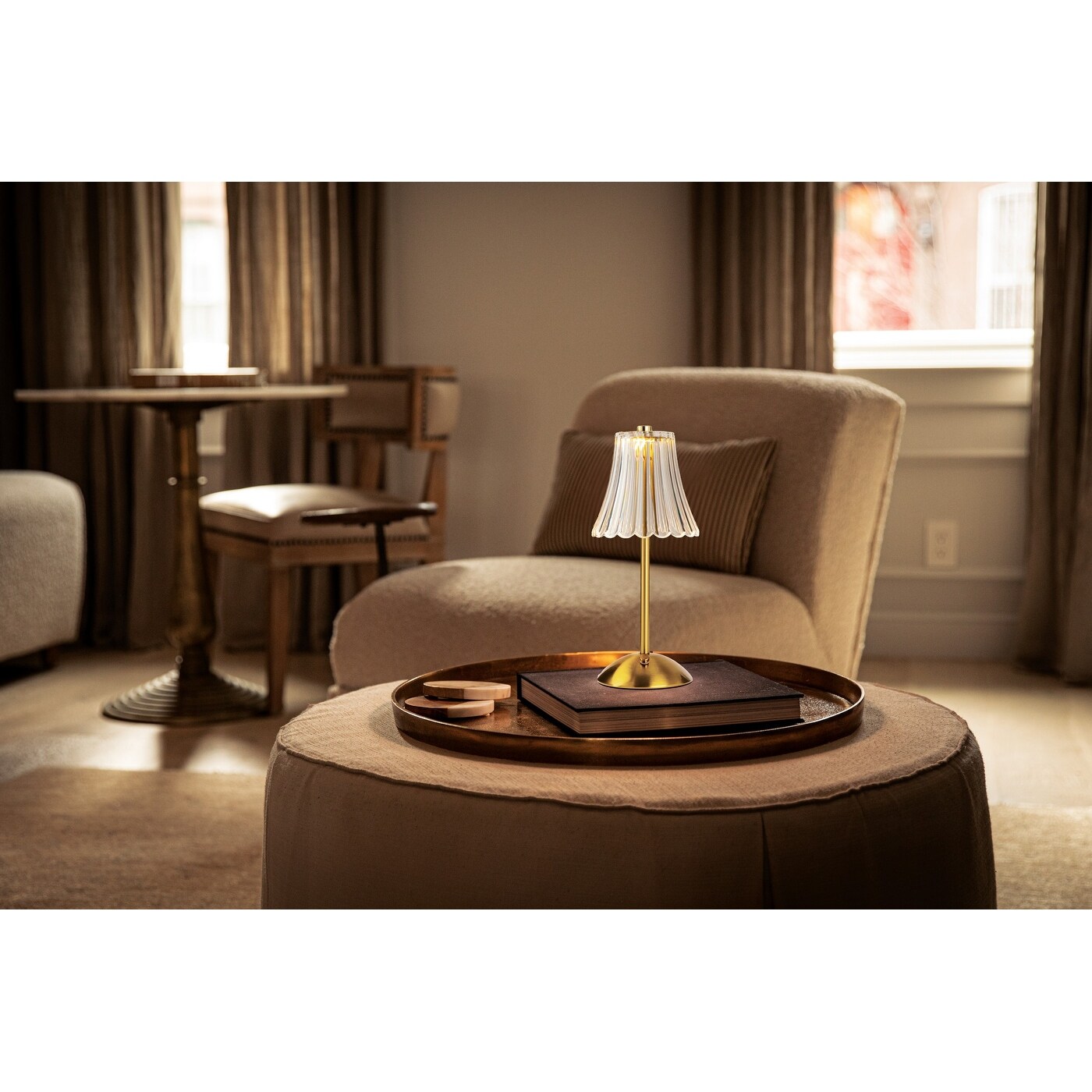 Bell Howell Alma Table Lamp 2 Pack Small Cordless Touch LED Rechargeable Gold Base Bed Bath Beyond 41676045